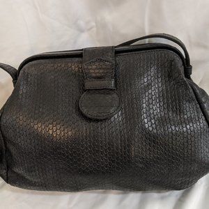 Vintage Furla Embossed Leather Snake Print bag